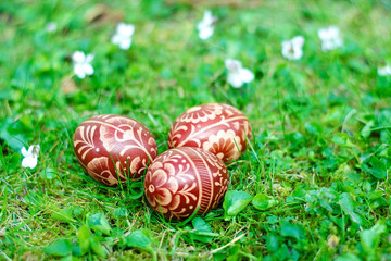 Traditional Polish Easter eggs - drapanki