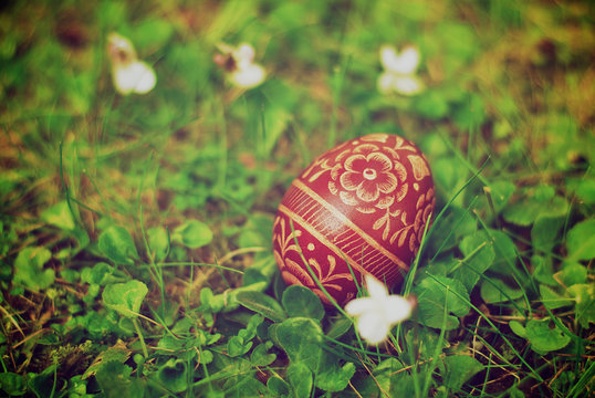 Traditional Polish Easter eggs - drapanki
