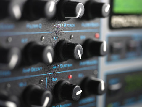 Modern Synthesizer Closeup