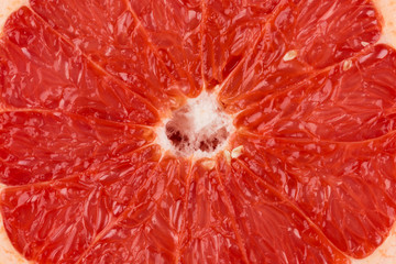 sliced red grapefruit