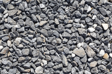 Crushed grey stones