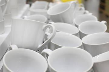 White tea cups set