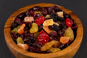 Mix variety of dried fruit