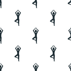 Pose in yoga icon