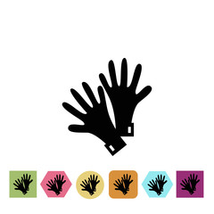 Garden gloves icon