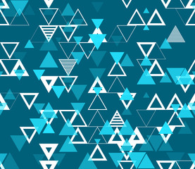 Seamless geometric pattern with triangles. 