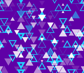 Seamless geometric pattern with triangles. 
