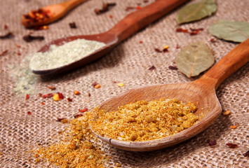 spices on spoon