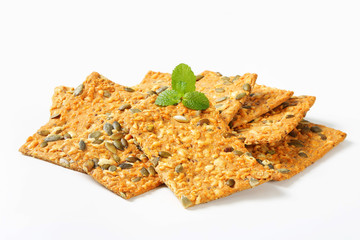Pumpkin seed cheddar crackers