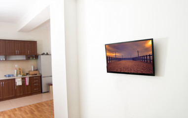 tv screen in apartmnent