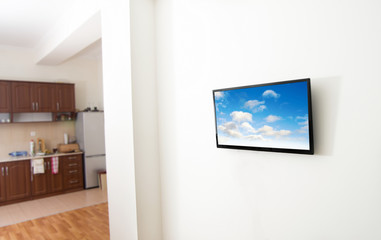 tv screen in apartmnent