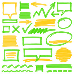 Highlighter Marking Design Elements