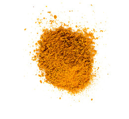 curry powder isolated on white background