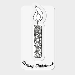 Toys on christmas tree - candle. Christmas collection.