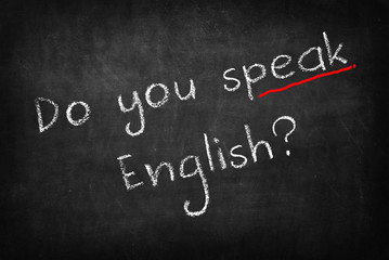 Do you speak English? on Blackboard