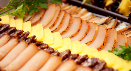 Cold meats with cheese