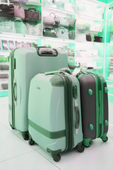 interior of haberdashery with goods on a show-window