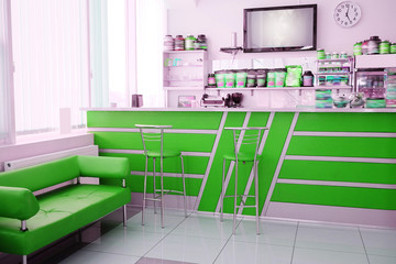 Interior with the image of bar table