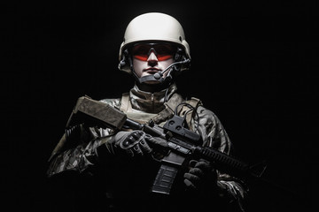 Naklejka premium US Army Special Forces Group soldier
