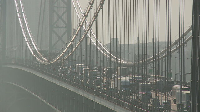 George Washington Bridge Morning Rush Hour Traffic 3
