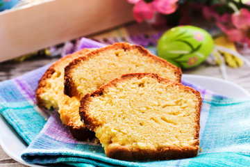 homemade plumckae with  easter background