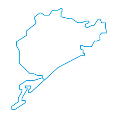 N&uuml;rburgring - Nordschleife - Streckenverlauf - Blau