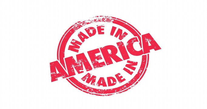 Made in America USA United States Round Stamp Manufacturing Pride 4K