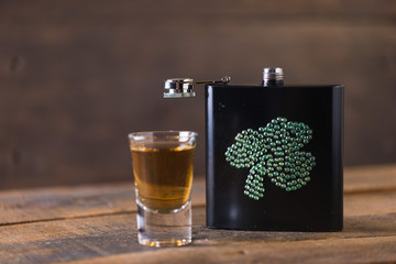 st. patricks day drinking flask