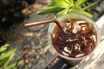 Fototapeta premium Iced black coffee