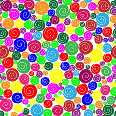 Fototapeta premium Seamless pattern with doodle bubbles.