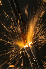 flames and sparks