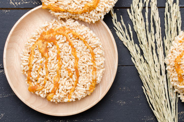 Khao Tan, Nang Led, Rice Cracker is thai snack