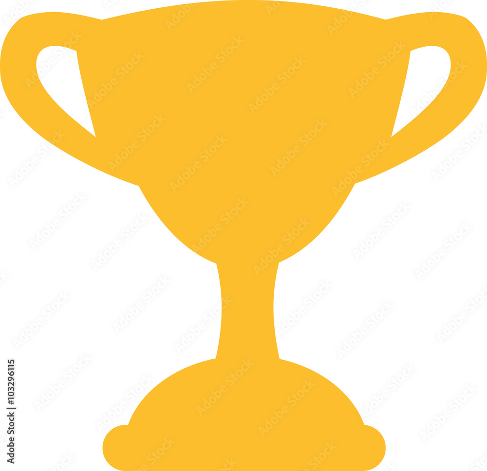 Sticker golden trophy icon