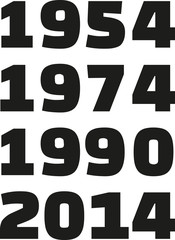 Years of Germany soccer world cup winner