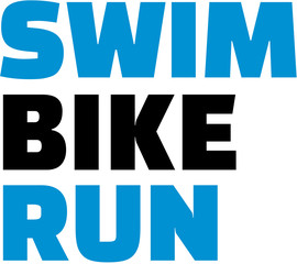 Swim bike run triathlon