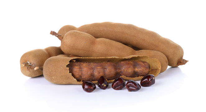 Tamarind on white background