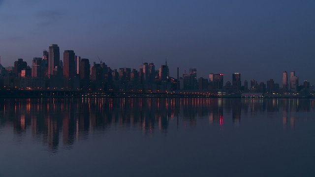 New York City Hudson River Morning Twilight 4