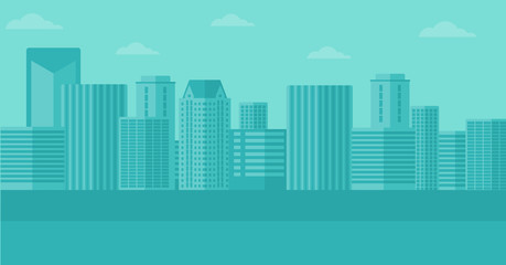 Fototapeta premium Background of modern city.