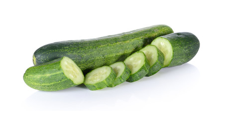 fresh cucumbers isolated on white background
