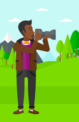 Photographer taking photo.