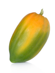 ripe papaya isolated on a white background