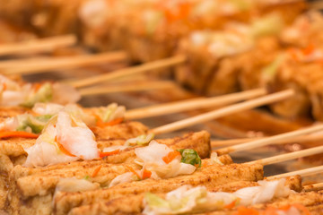 Stinky doufu, street food, Taipei, Taiwan