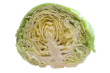 Obraz premium Cross Section of Cut Cabbage Head