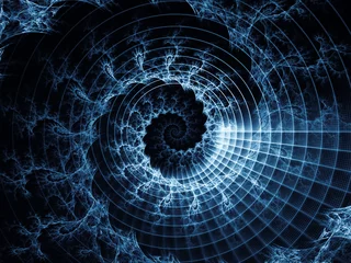 Fotobehang Virtual Spiral Pattern © agsandrew