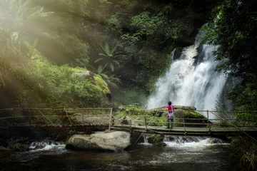 Foto op Plexiglas Pa Dok Siew Waterfall beautiful waterfall in Chiang mai northern © phaitoon