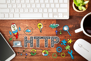 Http concept with workstation