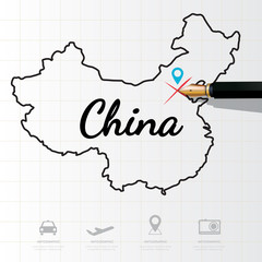 China map Infographic