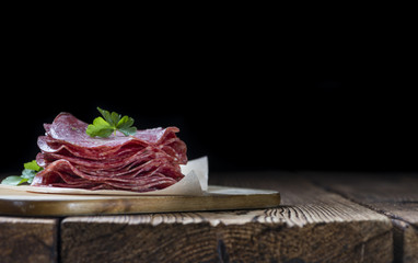 Slices Salami (selective focus)