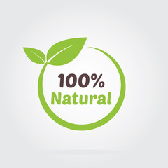 Organic food badge for food and drink, restaurants and organic products vector illustration.