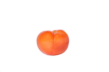 Red Tomato on White Background